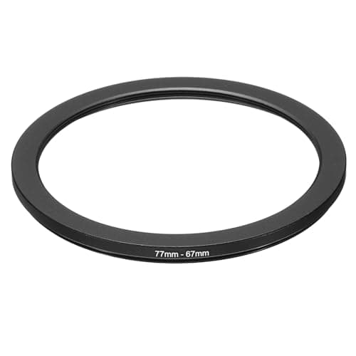 Image of PATIKIL 77mm-67mm Metal Step Down Ring, Camera Lens Filter Adapter Ring Aluminum Filter Adapter Ring for Camera Lenses Hood, Black