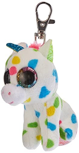 Image of TY Toys HARMONIE Unicorn - Boo Key Clip, Multicolored, One Size, T35211