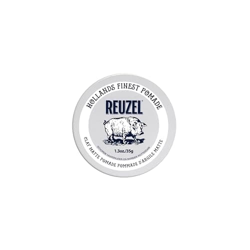 Image of Reuzel Clay Matte Pomade - Men's Concentrated Wax Formula With Natural And Organic Hold - A Vegan Defining And Thickening Product That's Extra Easy To Apply And Remove - Original Fragrance 35g