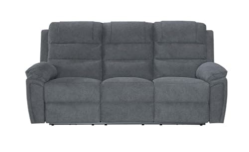 Image of Venice Fabric Manual Recliner 3+2 Sofa Set – Grey Fabric 3 Seater and 2 Seater Living Room Sofa Set - 3+2 Seater Manual Recliner Sofa (3 Seater)
