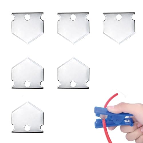 Image of Replacement Blades for Pipe Cutters, 6 Pack PTFE/PEX Blades for PVC Pipe, Rubber Hose, Hydraulic Hose Cutter Tools