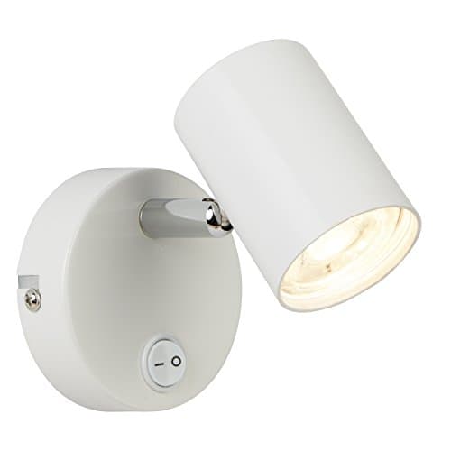 Image of Searchlight 3171WH Rollo One Light Wall Spotlight in White and Chrome