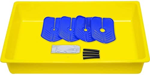 Image of Arctic Hayes DT1 1 x Reusable Radiator Drain Down Kit with Tray, Diverting Collars, Sealing Straps, Water Resistant Gel and Instructions, Yellow