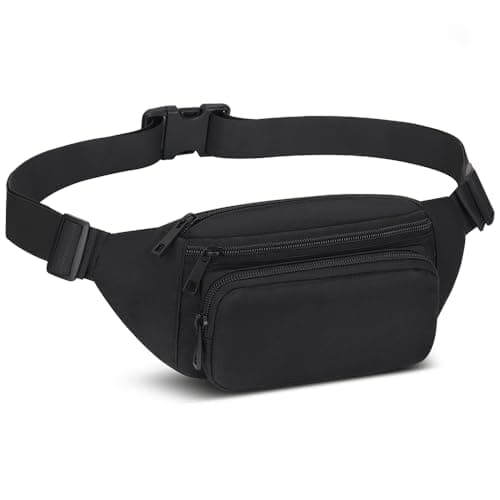 Image of Bumbags Waist Fanny Pack Running Belt for Men Women Unisex Bum Bag Adjustable Belt for Outdoors Workout Hiking Gifts for Ladies Boys (Black)
