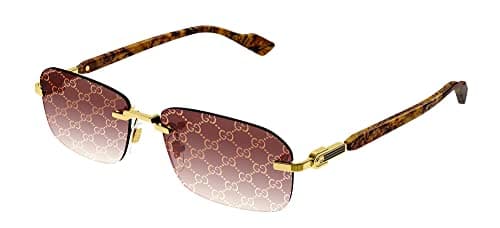 Image of Gucci GG1221S Gold/Red Shaded Logo 56/16/140 men Sunglasses