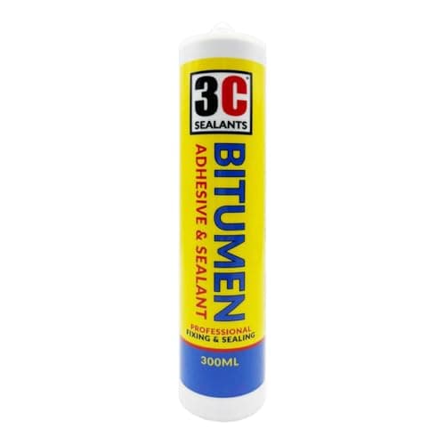 Image of 3C Sealants Bitumen Adhesive & Sealant 300ml Black – Premium Grade, Flexible, Waterproof Repair for Roofs & Gutters, Wet or Underwater Application, UV & Weather Resistant