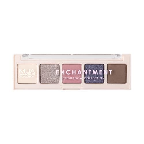 Image of MUA Makeup Academy 5-Shade Eye Shadow Palette, Enchantment, Highly Pigmented Matte & Shimmer Blend, Vegan and Cruelty Free