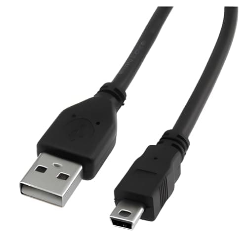 Image of Reulin 3m Long High Speed USB 2.0 Type A to Mini-B Cable, Mini Black Wire - 3 Metre
