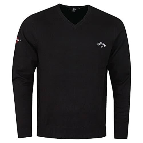 Image of Callaway Golf Mens Odyssey LS V-Neck Sweater - True Black Tour - L