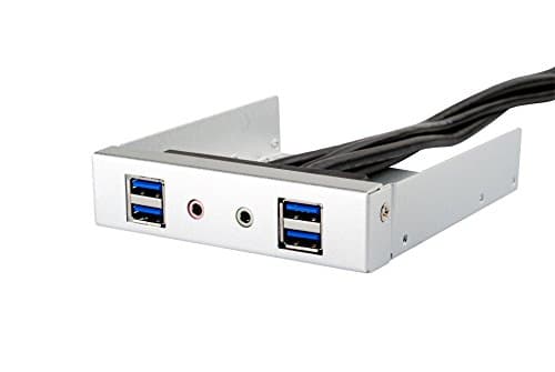 Image of SilverStone SST-FP32S-E - USB 3.0 4-Ports 3.5 Inch alu. Front Panel USB Hub with 1 HD Audio Output Port, silver