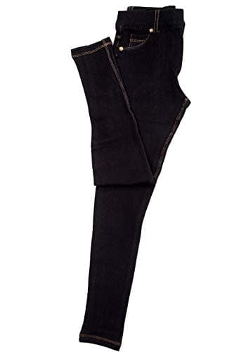 Image of Kids Girls' Skinny Denim Jeans School Uniform Stretchy Jeggings Children Pants 4-13 Years (7-8 Years, Black Jeggings)