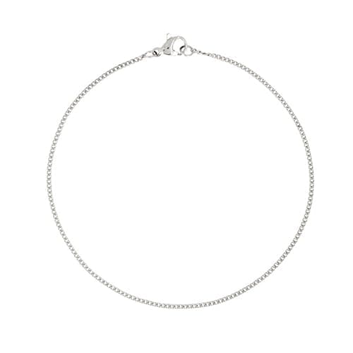 Image of TWISTED PENDANT Stainless Steel Silver Bracelet for Women & Men Fade & Weather Resistant Cuban Link Bracelet For Men 316 Stainless Steel Bracelet with Secure Lobster Clasp (21, 1.5mm Silver)
