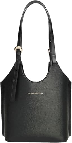 Image of Tommy Hilfiger Women's Th Modern Mini Tote AW0AW18617 Tote, BLACK (Black), One Size