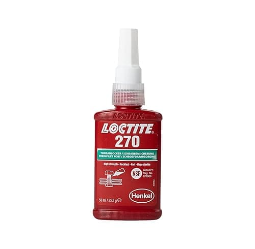 Image of LOCTITE 270, Adhesive for the Permanent Securing of Screws, High-Strength Thread Lock for Metal Threads, Liquid Glue for Pumps, Gearboxes and More, 1x50ml