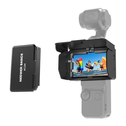 Image of NEEWER Screen Sunshade Compatible with DJI OSMO Pocket 3 Accessories, 3 Sided Foldable Anti Glare Camera Screen Sun Hood Protector for Outdoor Selfies Vlogging Video Recording Live Streaming, AC154