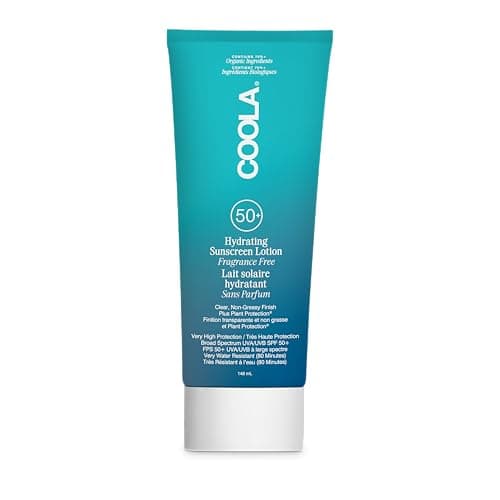 Image of COOLA Organic Sunscreen SPF 50 Sunblock Body Lotion, Dermatologist Tested Skin Care for Daily Protection, Vegan and Gluten Free, Fragrance Free (148 ml)