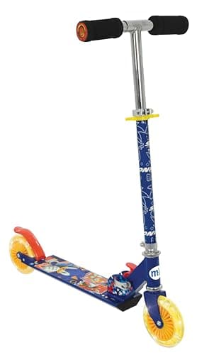 Image of Sonic Folding Inline Scooter with Light Up Wheels, 58cm x 30cm x 80cm