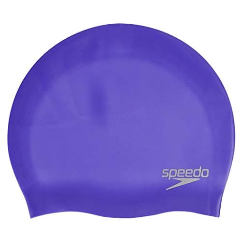 Image of Speedo Unisex-Youth Junior Plain Moulded Silicone Swimming Cap | Swim Essentials | Hair Protection Training Aids