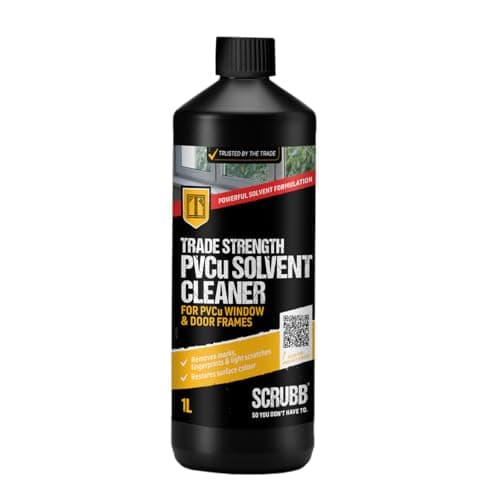 Image of SCRUBB Trade Strength PVCu Solvent Cleaner for PVCu Materials, Powerful Formulation, For Window and Door Frames, Fast-Acting, 1L