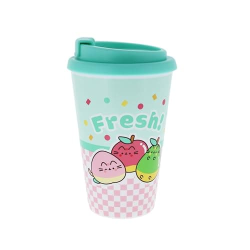 Image of Blueprint Collections Pusheen Travel Mug | 350ml Reusable Coffee Cups | Coffee Cup Travel Mug | Travel Coffee Mug | Pusheen Gifts | Pusheen Stationery,(PUFR6013)