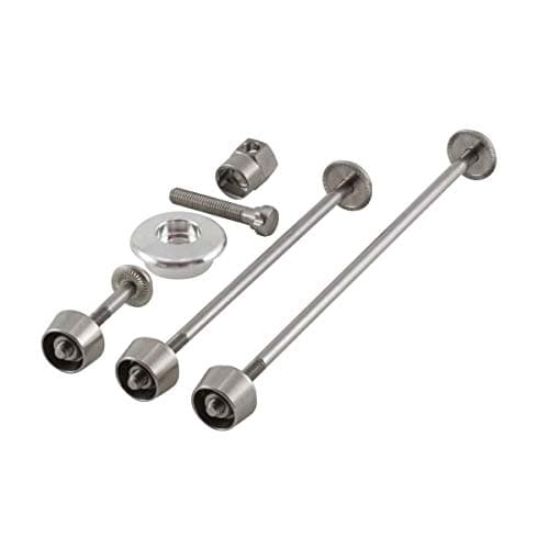 Image of Pitlock Set 02 Front Wheel, Rear Wheel, Seat Post & Ahead Headset System: Silver
