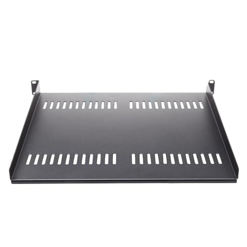 Image of Universal 1U Server Rack Shelf Vented Tray for 19" Equipment Rack & Cabinet