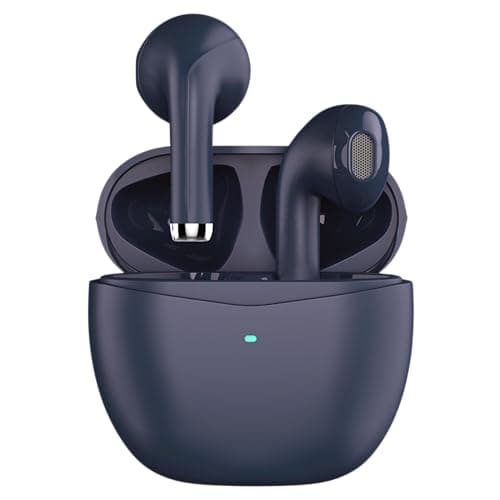Image of WATCHEM Wireless Earbuds Blue – Bluetooth 5.0 TWS In-Ear Headphones, IPX5 Waterproof Earphones, Fast Charging Case, Lightweight, Stylish, Small Fit, Sports & Gym Ready