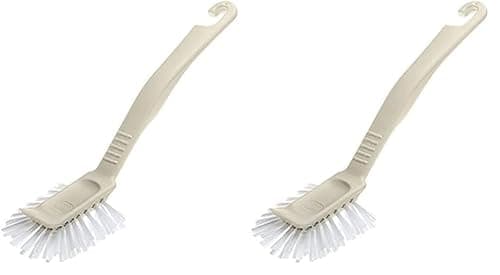 Image of Addis Jumbo Washing Up Dish Brush, Linen (Pack of 2)