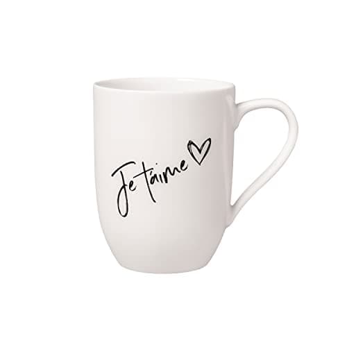 Image of Villeroy & Boch – Statement Mug Je T'Aime 11.5 x 8 x 10.5 cm, White Porcelain Cup, 280 ml