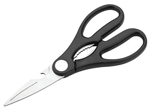 Image of Chef Aid Kitchen Shears - Heavy-Duty Design with Sturdy Stainless Steel Blades for Cutting of Poultry, Meat, and Vegetables. Built-in Nutcracker and Bottle Opener. Soft Grip Handles. Easy to Clean