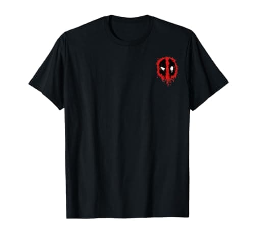 Image of Marvel Deadpool Face Paint Splat Pocket T-Shirt