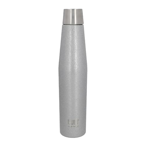 Image of Built Apex Insulated Water Bottle with Leakproof Perfect Seal Lid, Sweatproof 100% Reusable BPA Free 18/8 Stainless Steel Flask, Silver Glitter, 540 ml