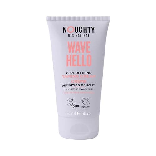 Image of Noughty 97% Natural Wave Hello Curl Taming Cream for Frizzy or Dry Curly Hair & Waves, Curl Cream Enhances Natural Waves & Curls, Anti Frizz, Smoothing Formula, Sulphate-Free, Vegan Haircare, 150ml