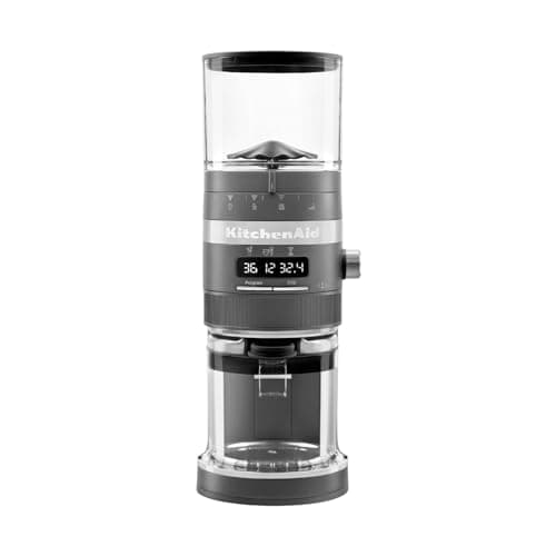 Image of KitchenAid 5KCG8433EMS Coffee Grinder Artisan 5KCG8433 Locket Silver French Press to Espresso
