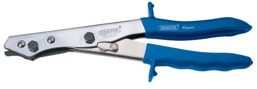 Image of Draper 35748 Expert Hand Nibbler for Metal Sheet, Plastic,Blue,250 mm
