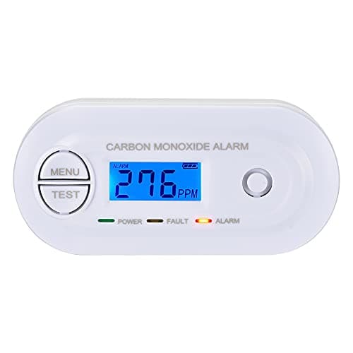Image of Scondaor Carbon Monoxide Alarm Detector EN 50291 Certified, CO Alarm Detector with Digital Display, Battery Powered, 10 Year Sensor