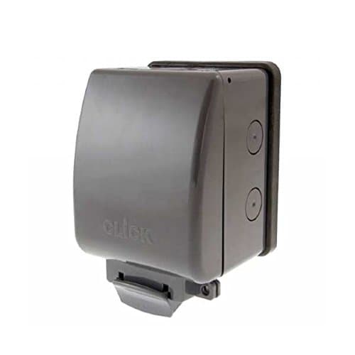 Image of 1 Gang 13A DP IP66 Weatherproof Swithed Socket Unit - Grey x1