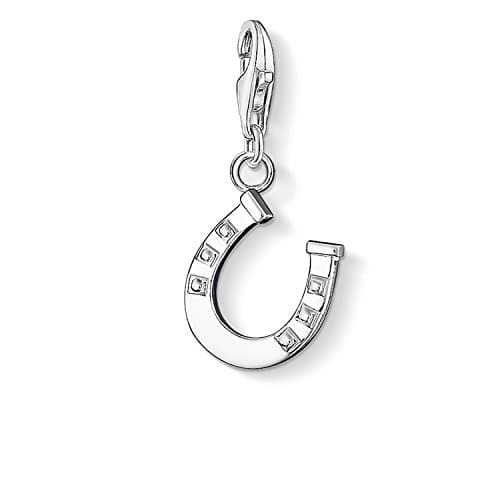 Image of Thomas Sabo Women Charm Pendant Horseshoe Charm Club 925 Sterling Silver 0787-001-12