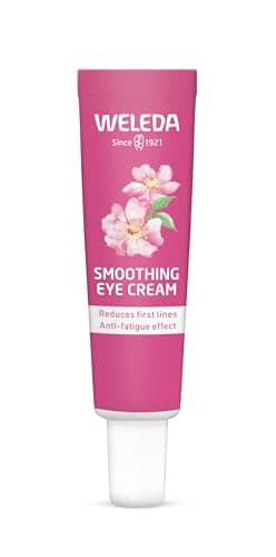 Image of Weleda Smoothing Eye Cream with Wild Rose & White Tea, Reduces Wrinkles, For Dark Circles & Puffy Eyes, with Caffeine, Anti-Oxidant, Vegan, 12ml