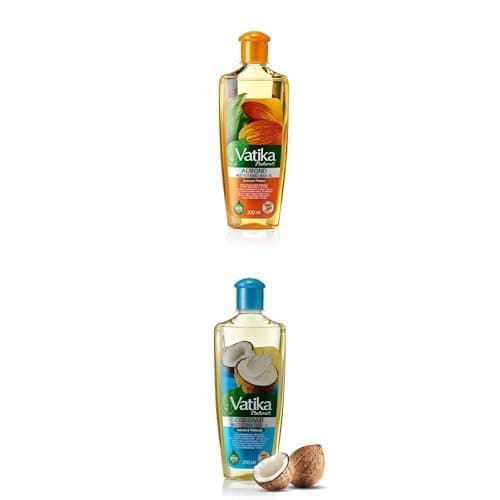 Image of Vatika Naturals Multivitamin Enriched Almond + Coconut Enriched Hair Oil (200ml) Set with 100% Natural Oils For Root To Tip Nourishment 100% Natural Oils Unique Formulation For thick, Voluminous Hair