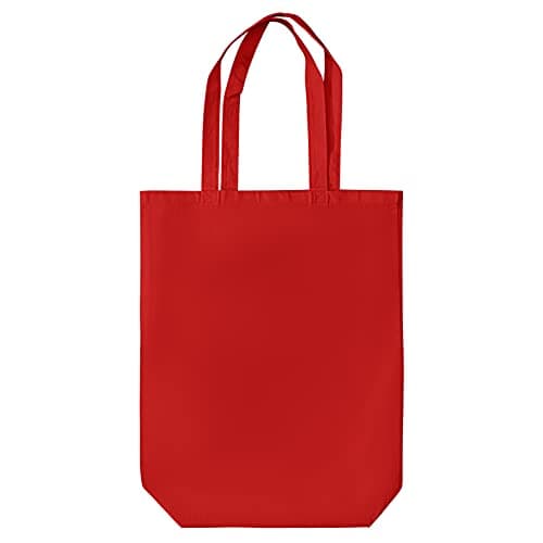 Image of IMFAA Heavy Duty 100% Cotton Canvas Reusable Strong Shoulder/Hand Tote Shopping Bags (Pack-1, Red)…