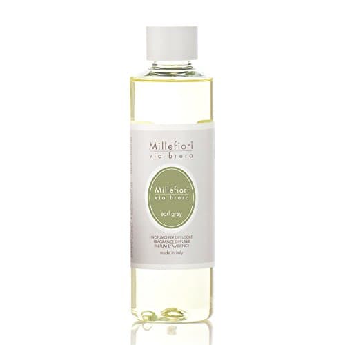 Image of Millefiori Milano Earl Grey Via Brera Refill Stick Diffuser, Green, 250 ml