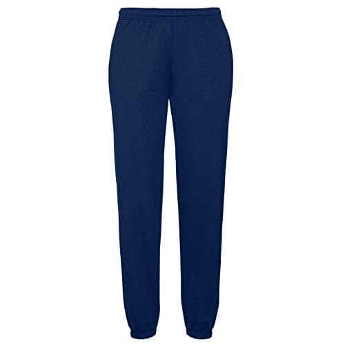 Image of Fruit of the Loom Mens Elasticated Cuff Jog Pants/Jogging Bottoms (2XL) (Navy)