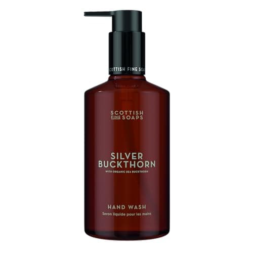 Image of Scottish Fine Soaps - Silver Buckthorn Hand Soap - Hand Wash Liquid - Hydrating Effect - Organic Sea Buckthorn Extract - Black Pepper and Bergamot - Sensitive Formula - Vegan Friendly - 300ml