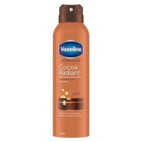 Image of Vaseline Intensive Care Cocoa Radiant Spray Moisturiser with Vaseline jelly for very dry skin 190 ml