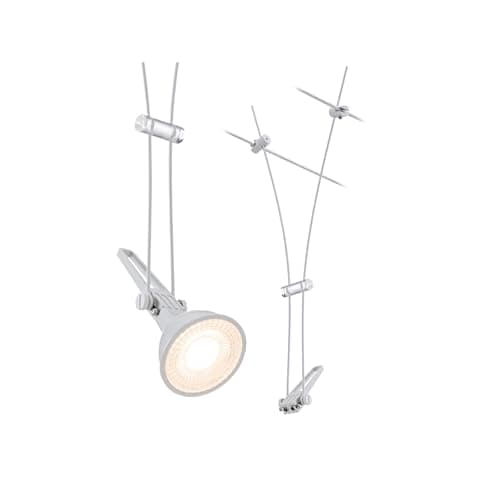 Image of Paulmann 94488 CorDuo Spot Comet DC 12 V, Max 50 Watt Extendable Wire System - Matt White Metal GU5.3 Base Without Bulbs