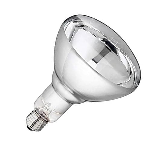 Image of Orvarto Infrared Heat Lamp Bulb, Clear 250w. for Infra Red Heat Lamps for Poultry, Chicks, Dogs, Puppies, Cats, Kittens, Pigs, Reptiles and Catering.