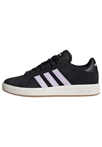 Image of adidas Women's Grand Court Base 00s Shoes, Core Black/Ice Lavender/Off White, 9 UK