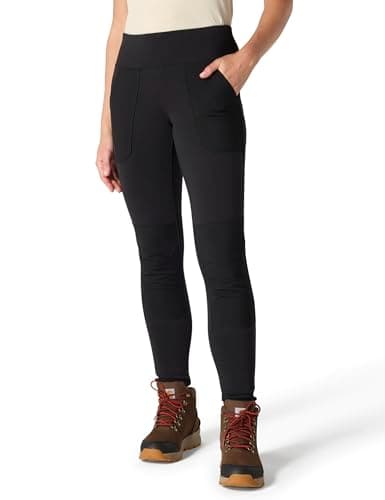 Image of Carhartt Women's Petite Force Lightweight Legging (Regular and Plus Sizes), Black, Extra Small Short