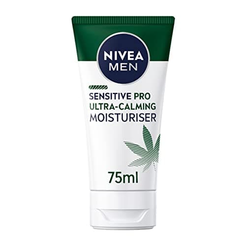 Image of NIVEA MEN Sensitive Pro Ultra Calming Moisturising Cream (75ml), Face Care Moisturiser Enriched with Hemp Seed Oil and Vitamin E for Stress-Minimising Skin Care